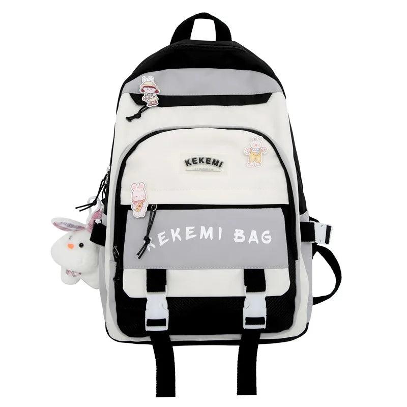 Double Pocket Teenage Girls Backpacks Large Capacity Women Shoulder Backpack
