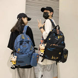 Funny Graffiti School Backpack Large Capacity Multifunctional Bag