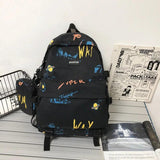 Funny Graffiti School Backpack Large Capacity Multifunctional Bag