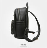 Rivet Women Backpack PU Leather Female Shoulder Bag Student Schoolbags