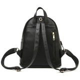 Rivet Women Backpack PU Leather Female Shoulder Bag Student Schoolbags