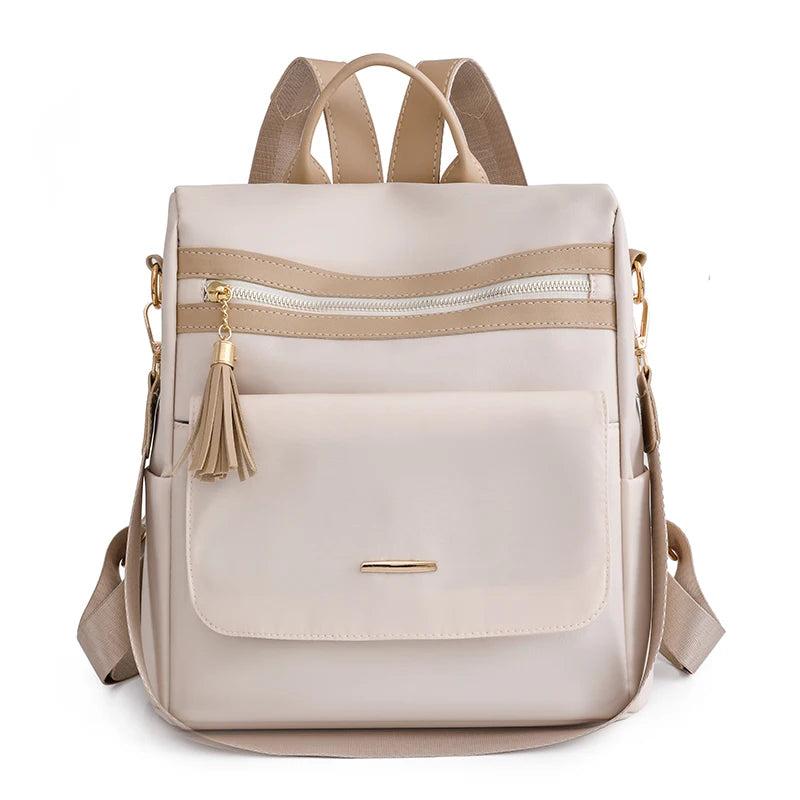 Large Capacity Anti-Theft Nylon Backpack for Women