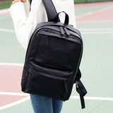 PU Leather Double Bib Backpack for Men