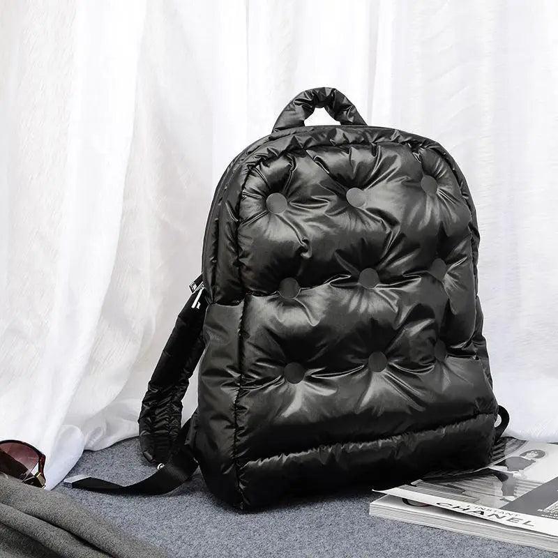 Quilted Padded Shoulder Bag Casual Business Backpack