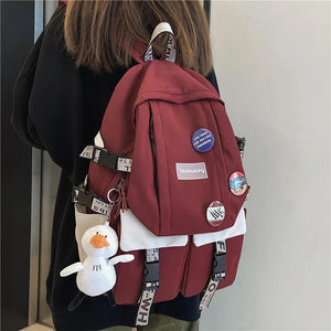 Large Capacity College Students Junior School INS Backpack Female