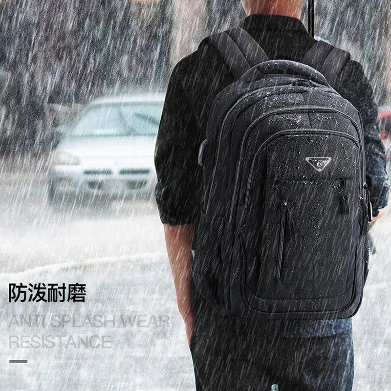 Men USB Charging Laptop Backpack 15.6inch High School College Student Travel Bag