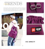 Nylon Drawstring Backpacks Anti-theft Shoulder Bag Casual Travel Backpacks