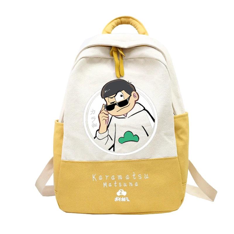 Anime Osomatsu-san Patchwork Women Backpack Teenagers Girls Bagpack