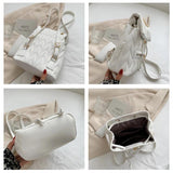 Women Leather Backpacks Sac Preppy Style School Backpack Lattice Ladies Bagpack