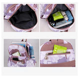 Plaid Printing Travel Women Backpack Casual Double Shoulder Bags