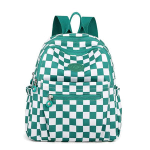 Plaid Printing Travel Women Backpack Casual Double Shoulder Bags