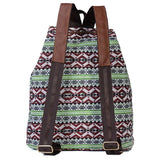 Vintage Ethnic Backpack Drawstring Bohemia Rucksack Canvas School Travel