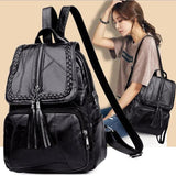 Women's Large Capacity PU Leather Backpack