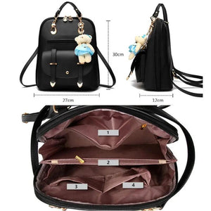 Women Leather Backpack Female Backpack PU leather Women