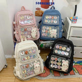 Women's Transparent Backpack Light Middle School Student Backpack