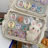 Women's Transparent Backpack Light Middle School Student Backpack