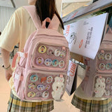 Women's Transparent Backpack Light Middle School Student Backpack