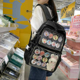 Women's Transparent Backpack Light Middle School Student Backpack