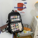 Women's Transparent Backpack Light Middle School Student Backpack