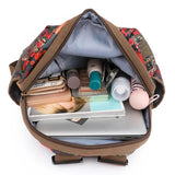 Flower Pattern Woman Backpack Ladies Casual Rucksack High Girls Bagpack