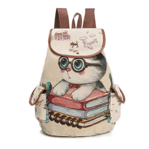 Embroidery Backpack for Girls Double Shoulder Bags
