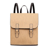 Women's PU Leather Backpack School Travel Rucksack Laptop Satchel