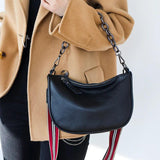 Leather Handbag Chains Cowhide Female Shoulder Bag