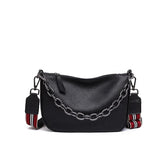 Leather Handbag Chains Cowhide Female Shoulder Bag