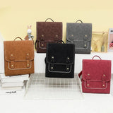 Preppy Style Women Leather Backpack