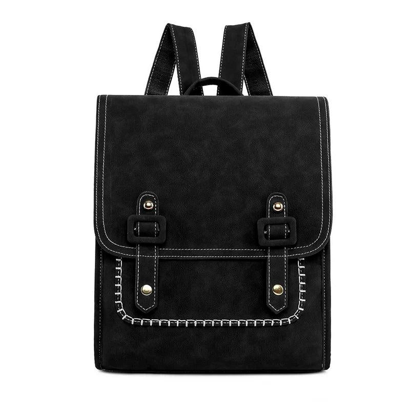 Preppy Style Women Leather Backpack