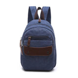 Women Small Canvas Backpack Lady Leisure Travel Bag
