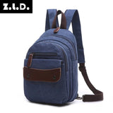 Women Small Canvas Backpack Lady Leisure Travel Bag