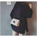 Striped Messenger Bag Chain Shoulder Bag Women's Handbag