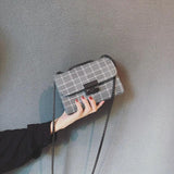 Striped Messenger Bag Chain Shoulder Bag Women's Handbag