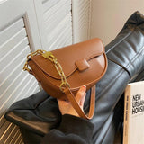 Leather Round Crossbody Bag for Women