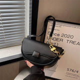 Leather Round Crossbody Bag for Women