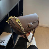 Leather Round Crossbody Bag for Women