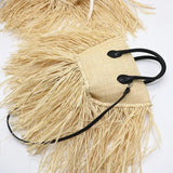 Raffia Woven Bag Shoulder Slung Straw Woven Bag Tassel Handbag