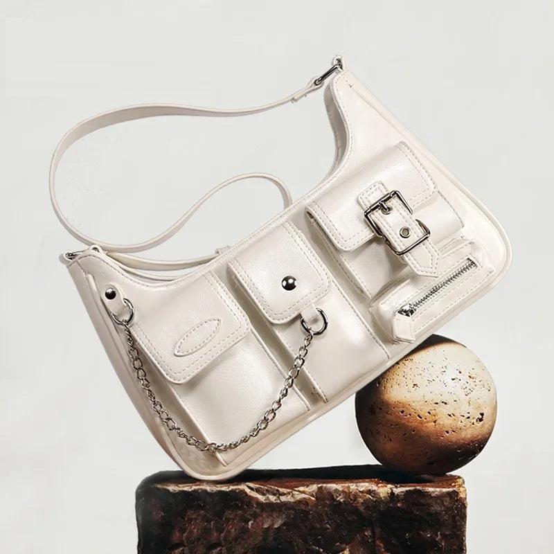Women Underarm Bag PU Leather Female Purse and Handbag