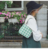 Summer Grid Children Bag Underarm Handbag