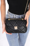 Quilted Chain Strap Hand & Shoulder Bag for Women