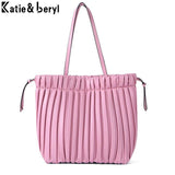Large Capacity Bucket Handbags PU Leather Women's Totes Bag