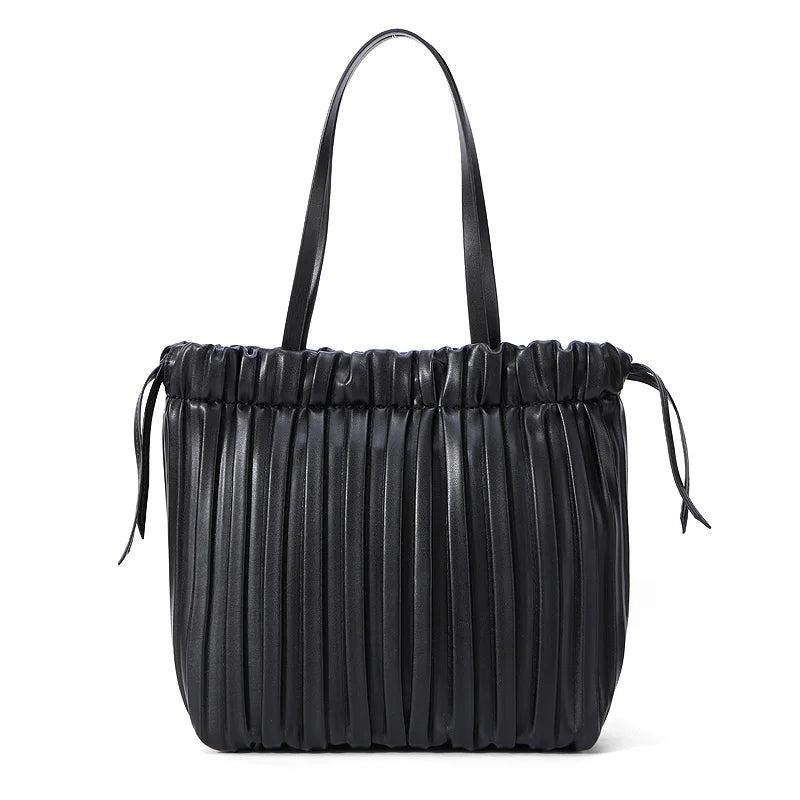 Large Capacity Bucket Handbags PU Leather Women's Totes Bag