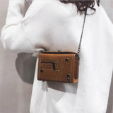 Tide Autumn & Winter Frosted Box Bag Chain Small Bag