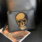 Women Shoulder Bag Pu Leather Crossbody Bag Punk Style Skull Handbag