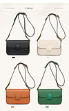 Women's Leather Messenger Bag Small Ladies Handbag Crossbody Shoulder Bag