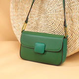 Women's Leather Messenger Bag Small Ladies Handbag Crossbody Shoulder Bag