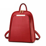 PU Leather Backpack Women Teenage Girls School Shoulder Bag Female Backpacks