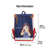 Preppy Anime Women Backpack High School College Student Schoolbag