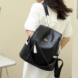 PU Women Backpack Anti-theft School Bag Large Capacity